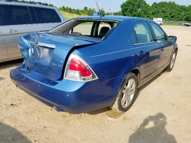 3FAHP08149R125145 - 2009 FORD FUSION SEL BLUE photo 4