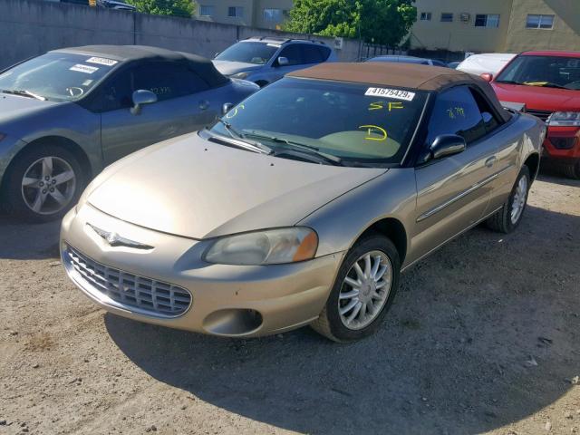 1C3EL55R12N296710 - 2002 CHRYSLER SEBRING LX TAN photo 2