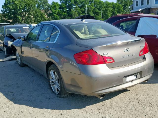 JN1CV6AR0CM682182 - 2012 INFINITI G37 GRAY photo 3