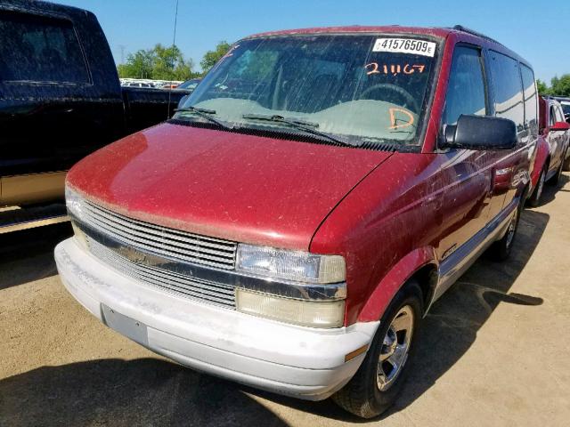 1GNDM19W2YB145812 - 2000 CHEVROLET ASTRO MAROON photo 2