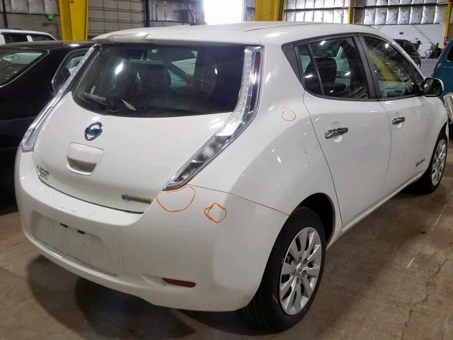 1N4AZ0CP9DC412754 - 2013 NISSAN LEAF S WHITE photo 4