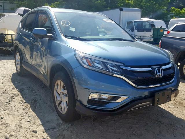 2HKRM4H70FH698500 - 2015 HONDA CR-V EXL BLUE photo 1