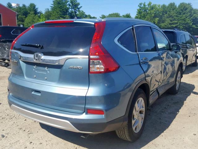 2HKRM4H70FH698500 - 2015 HONDA CR-V EXL BLUE photo 4