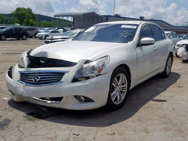 JN1CV6AP3DM721878 - 2013 INFINITI G37 BASE WHITE photo 2