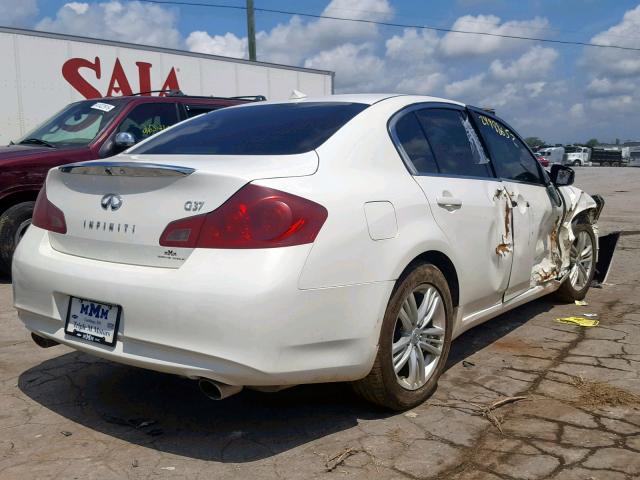 JN1CV6AP3DM721878 - 2013 INFINITI G37 BASE WHITE photo 4