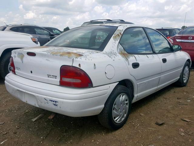 1P3ES27C3TD502171 - 1996 PLYMOUTH NEON WHITE photo 4