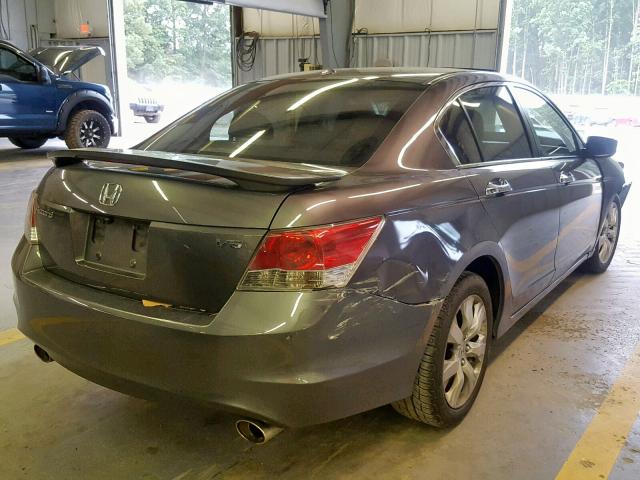 1HGCP3F82AA028712 - 2010 HONDA ACCORD EXL GRAY photo 4