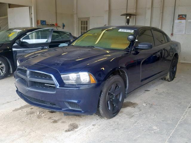 2B3CL1CT6BH550707 - 2011 DODGE CHARGER PO BLUE photo 2