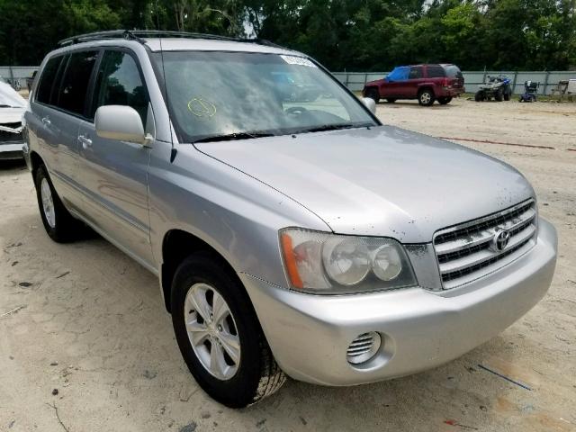 JTEGD21A710006347 - 2001 TOYOTA HIGHLANDER SILVER photo 1