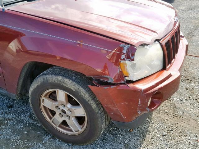 1J8GR48K17C533901 - 2007 JEEP GRAND CHER RED photo 9