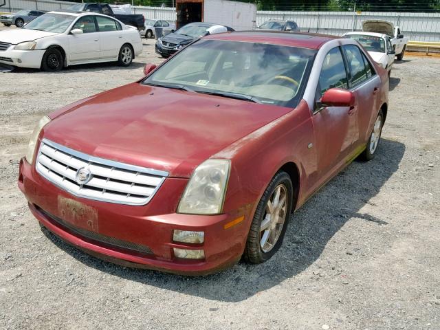 1G6DW677950167988 - 2005 CADILLAC STS RED photo 2