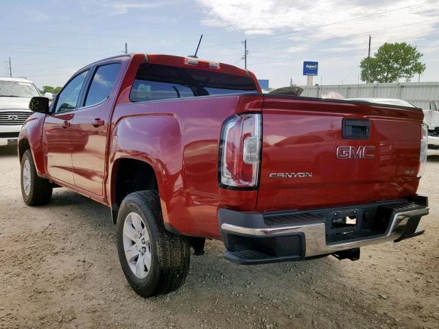 1GTG5BE36F1221135 - 2015 GMC CANYON SLE RED photo 3