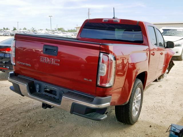 1GTG5BE36F1221135 - 2015 GMC CANYON SLE RED photo 4