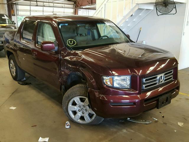 2HJYK16567H546745 - 2007 HONDA RIDGELINE MAROON photo 1