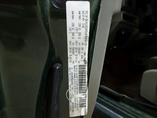 1J8HG48K96C304021 - 2006 JEEP COMMANDER GREEN photo 10