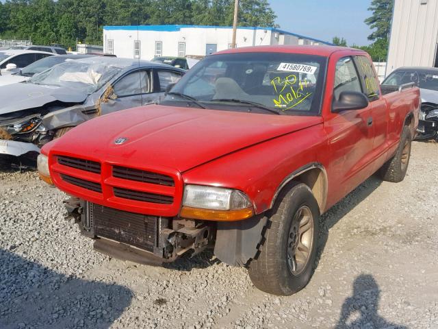 1B7GL22X6YS670258 - 2000 DODGE DAKOTA RED photo 2