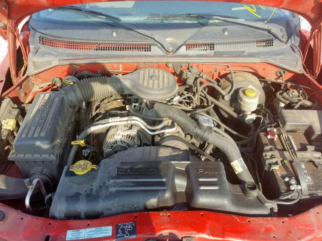 1B7GL22X6YS670258 - 2000 DODGE DAKOTA RED photo 7