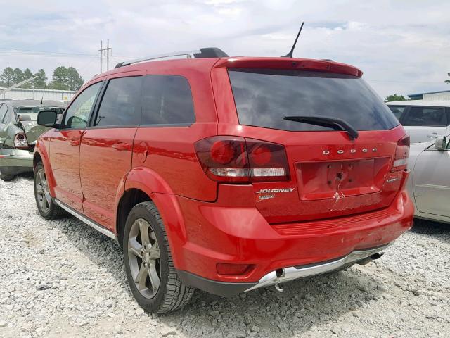 3C4PDCGBXGT181794 - 2016 DODGE JOURNEY CR RED photo 3