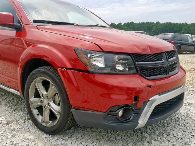 3C4PDCGBXGT181794 - 2016 DODGE JOURNEY CR RED photo 9