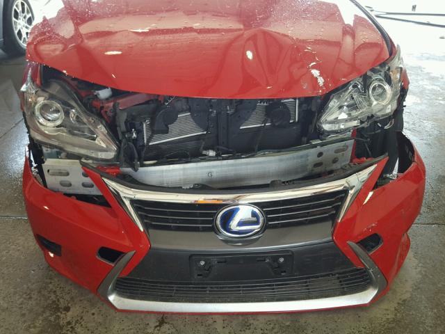 JTHKD5BHXF2217970 - 2015 LEXUS CT 200 RED photo 9