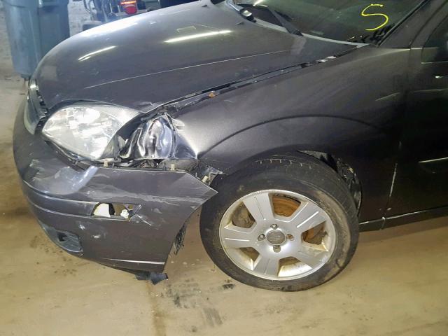 1FAHP34N17W244517 - 2007 FORD FOCUS ZX4 GRAY photo 9