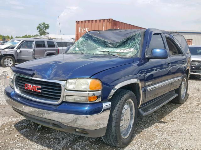 1GKEC13Z53R180674 - 2003 GMC YUKON BLUE photo 2