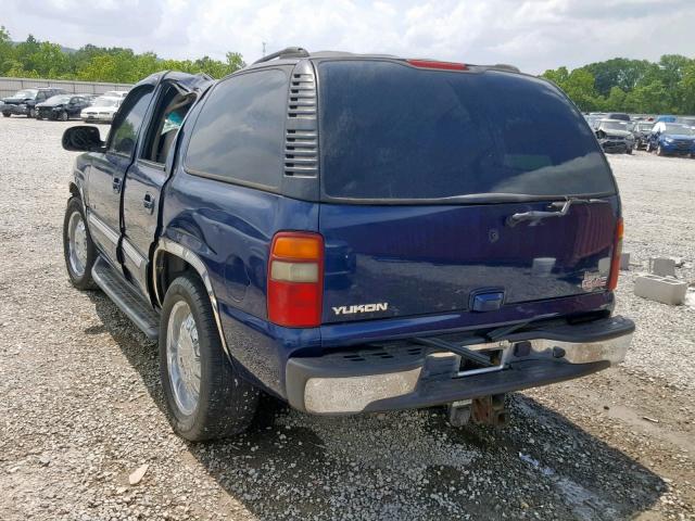 1GKEC13Z53R180674 - 2003 GMC YUKON BLUE photo 3