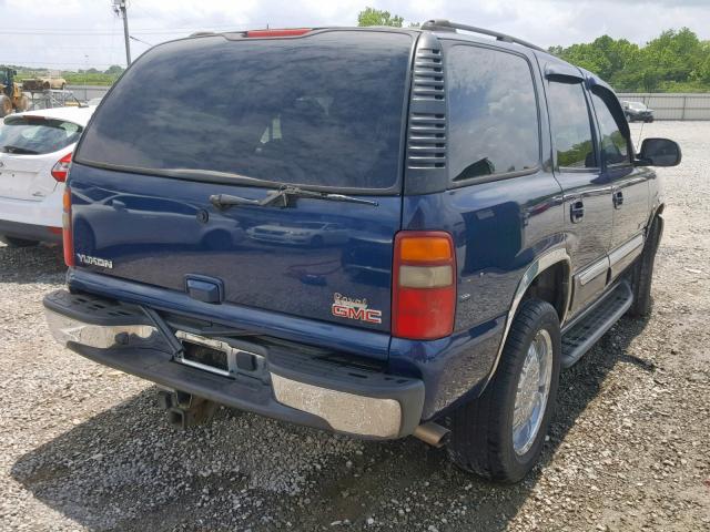 1GKEC13Z53R180674 - 2003 GMC YUKON BLUE photo 4