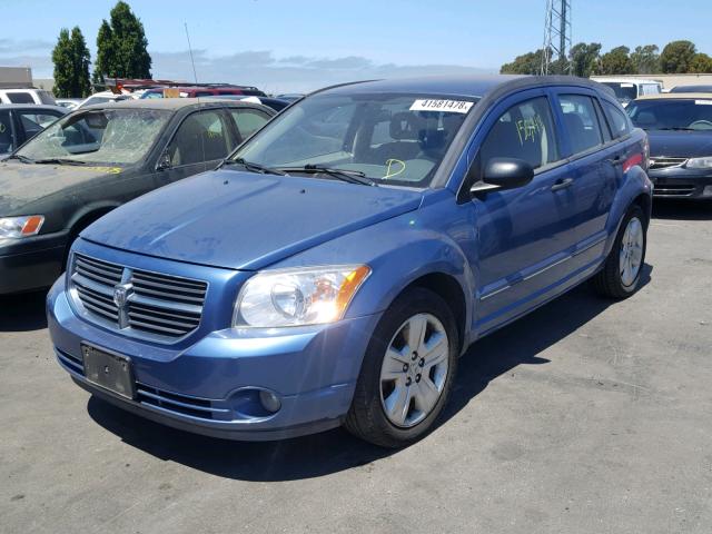 1B3HB48B57D555086 - 2007 DODGE CALIBER SX BLUE photo 2