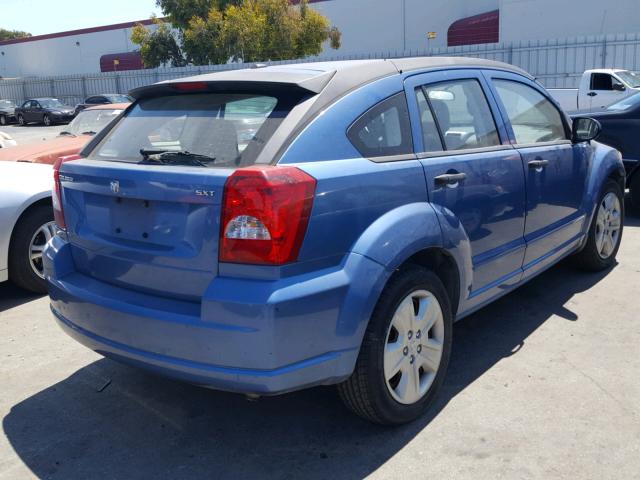 1B3HB48B57D555086 - 2007 DODGE CALIBER SX BLUE photo 4