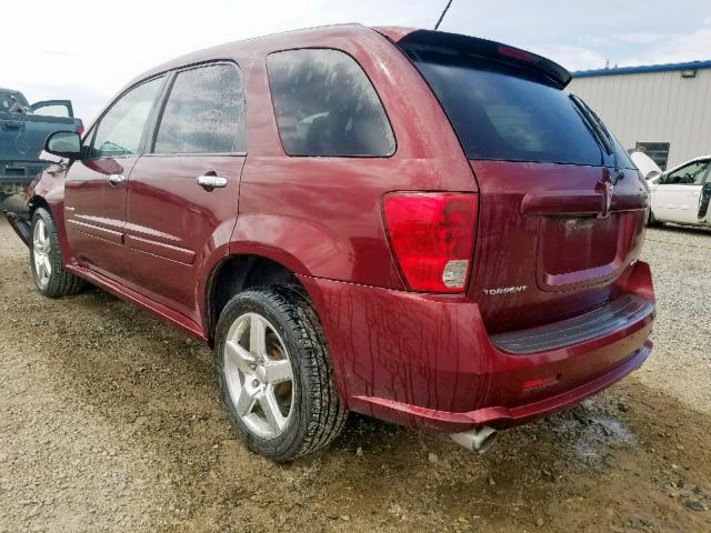 2CKDL637986286463 - 2008 PONTIAC TORRENT GX MAROON photo 3