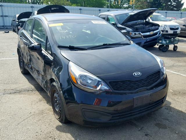 KNADM4A37D6310247 - 2013 KIA RIO LX BLACK photo 1