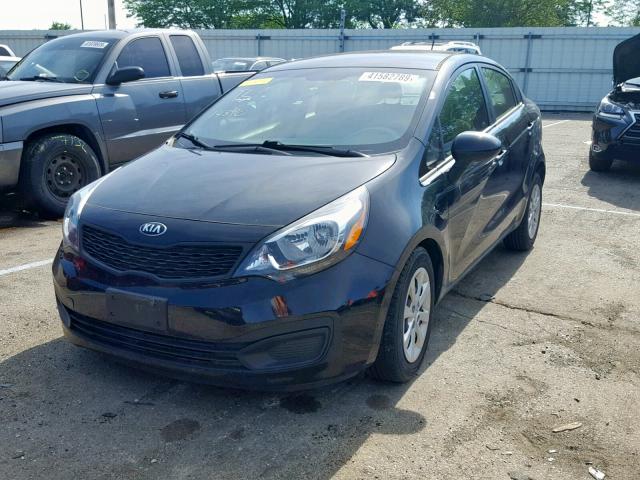 KNADM4A37D6310247 - 2013 KIA RIO LX BLACK photo 2