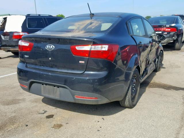 KNADM4A37D6310247 - 2013 KIA RIO LX BLACK photo 4