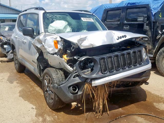 ZACCJBAB3JPH80612 - 2018 JEEP RENEGADE S SILVER photo 1