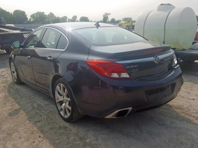 2G4GV5GV6C9183084 - 2012 BUICK REGAL GS BLACK photo 3