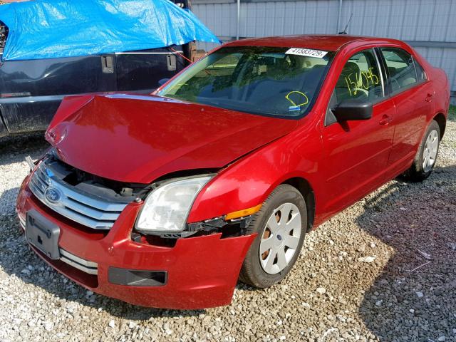 3FAHP06Z99R113825 - 2009 FORD FUSION S RED photo 2
