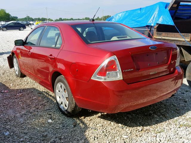 3FAHP06Z99R113825 - 2009 FORD FUSION S RED photo 3