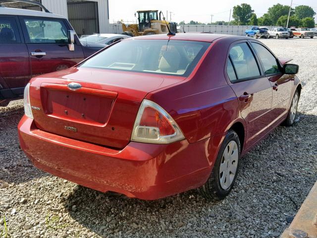 3FAHP06Z99R113825 - 2009 FORD FUSION S RED photo 4