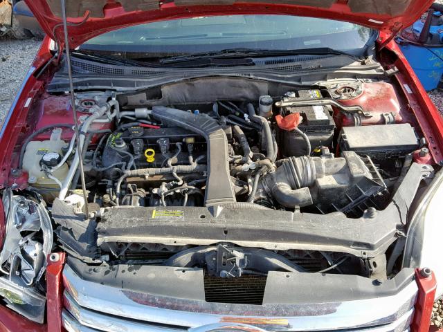 3FAHP06Z99R113825 - 2009 FORD FUSION S RED photo 7