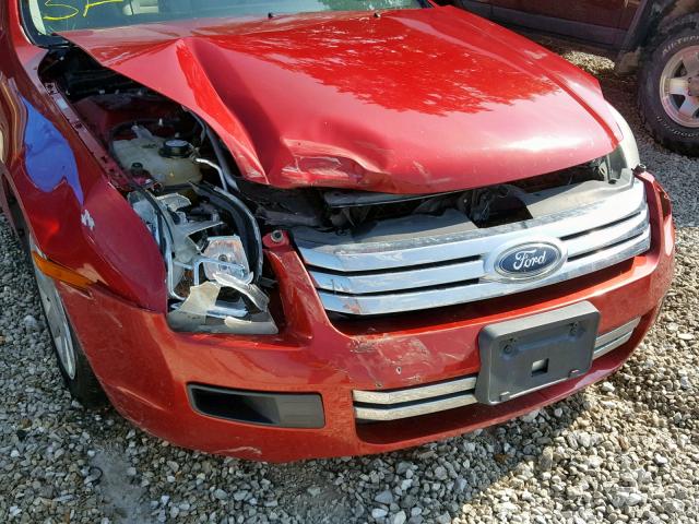 3FAHP06Z99R113825 - 2009 FORD FUSION S RED photo 9