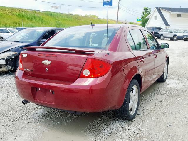 1G1AL58F787263910 - 2008 CHEVROLET COBALT LT RED photo 4