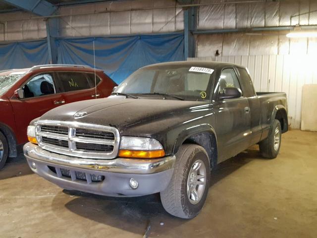 1D7HL42X63S308056 - 2003 DODGE DAKOTA SLT BLACK photo 2