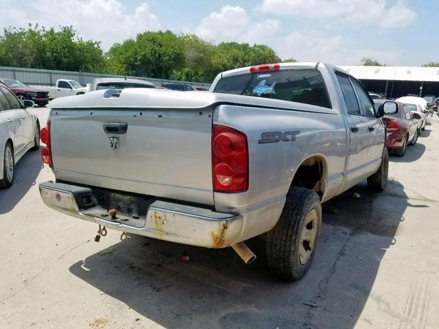 1D7HA18K97J557172 - 2007 DODGE RAM 1500 S SILVER photo 4