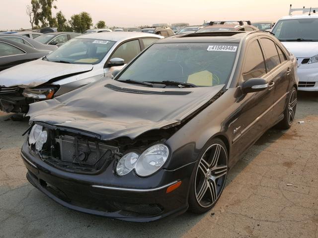 WDBRF76J36F739012 - 2006 MERCEDES-BENZ C 55 AMG BLACK photo 2