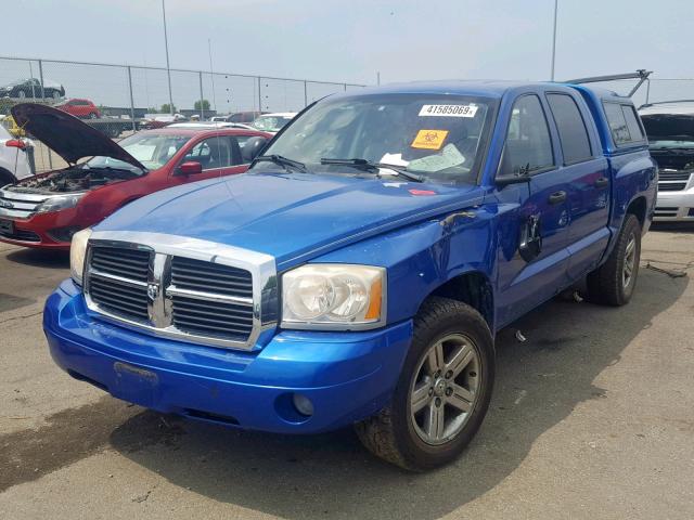 1D7HW48P37S224572 - 2007 DODGE DAKOTA QUA BLUE photo 2