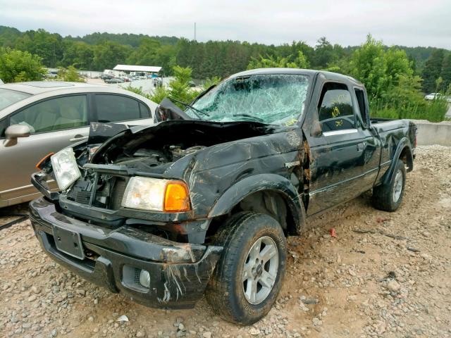 1FTYR14U15PB06368 - 2005 FORD RANGER SUP BLACK photo 2