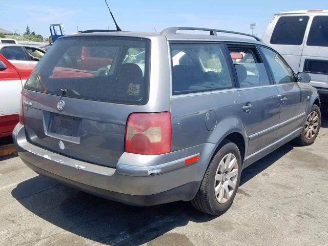 WVWVD63B02E021513 - 2002 VOLKSWAGEN PASSAT GLS GRAY photo 4