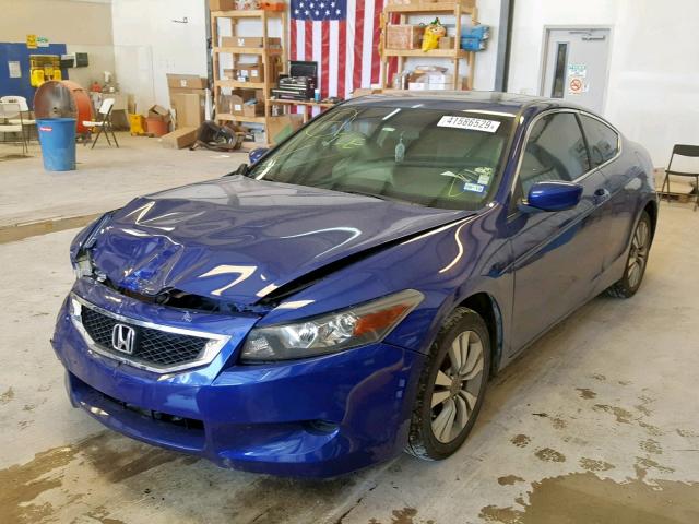 1HGCS12859A025453 - 2009 HONDA ACCORD EXL BLUE photo 2