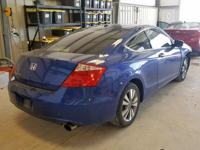 1HGCS12859A025453 - 2009 HONDA ACCORD EXL BLUE photo 4